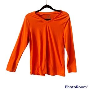 Solid Orange Shirt basic tee Halloween Fall Shirt Sz. XL Youth